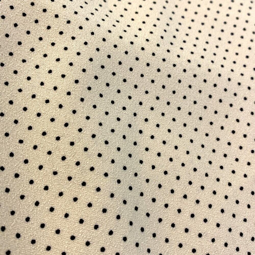 Banana Republic Factory Ivory Polka Dot Sheath Dress With Ruffle Hem Size 12 - Picture 10 of 10